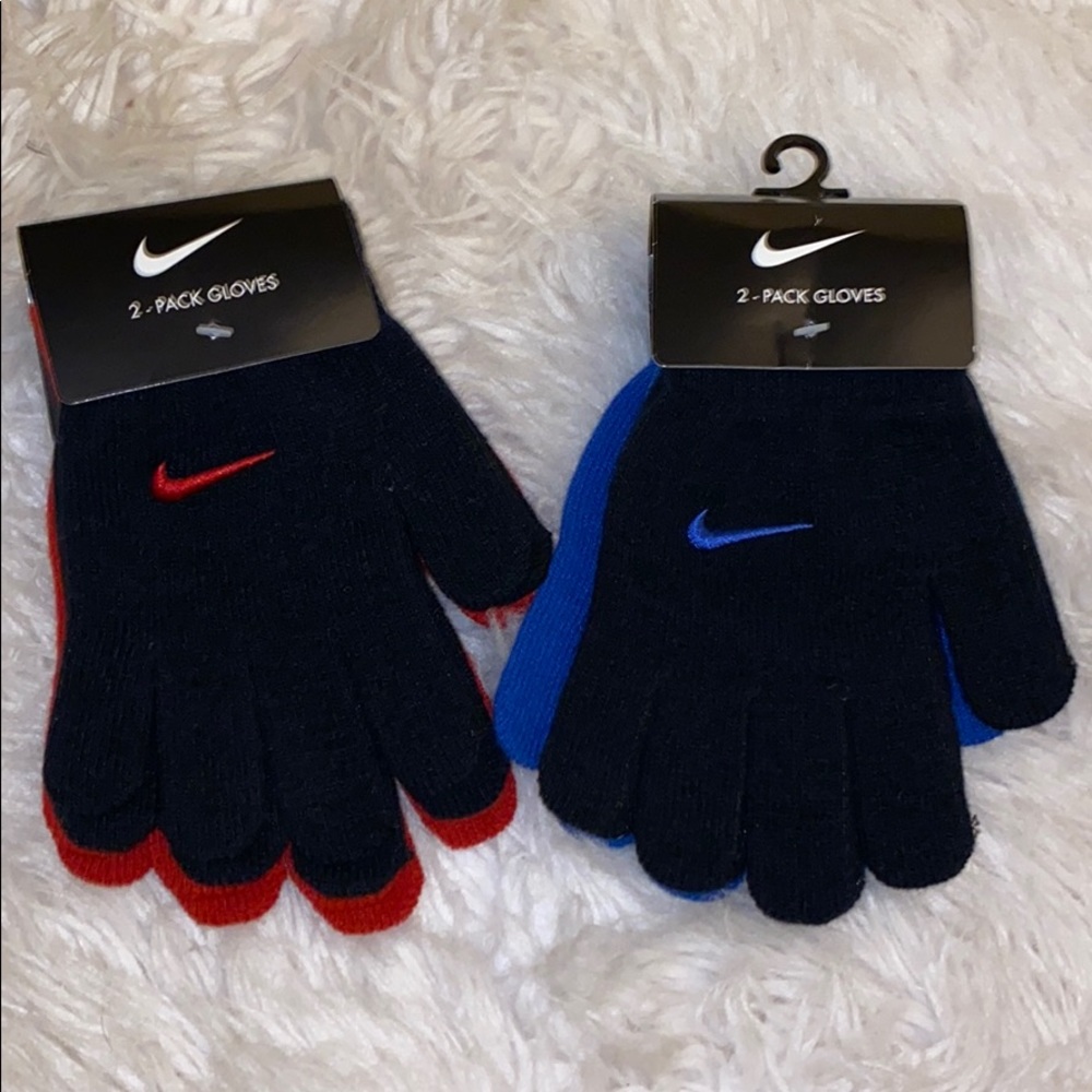 Bundle of two 2-packs set of Nike gloves-youth